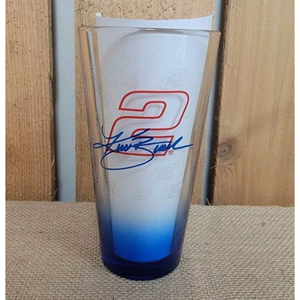 Miller Lite Beer Nascar Racing #2 Kurt Busch Heavy Pint Glass MINT CONDITION